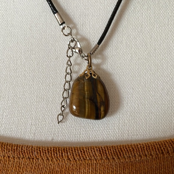 Vintage Tiger Eye Pendant with 18” Wax Cord - Picture 5 of 8